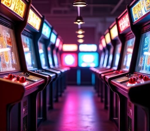 Stua geal daite le cluichí retro agus nua-aimseartha.